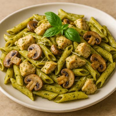 Pesto Soslu Tavuklu Penne